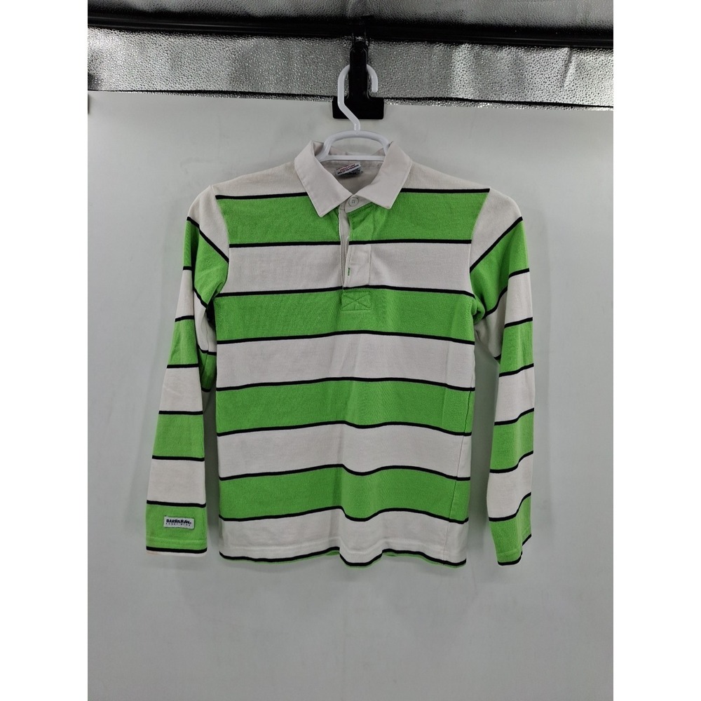 Barbarian Rugby Wear Ladies Medium‎ Rugby Shirt Stripe 100% Cotton Preshrunk